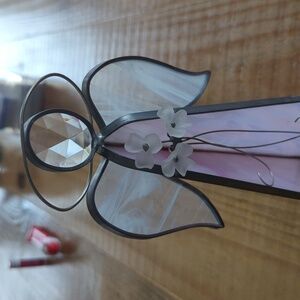 Pink Stained Glass Angel Figurine